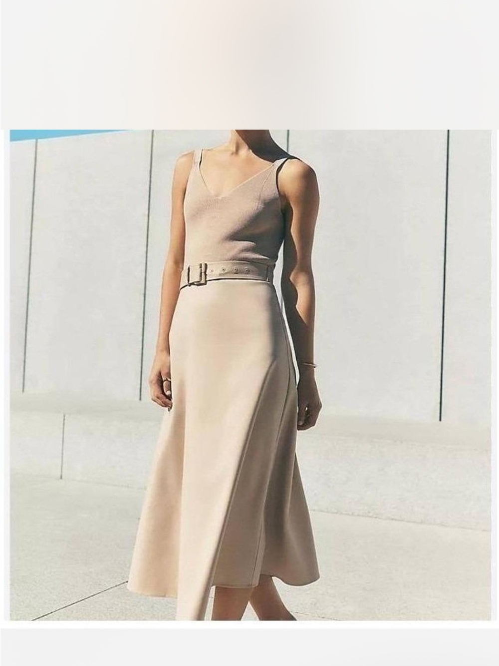 Ann Taylor Mixed Media Sweater Tank Midi Dress